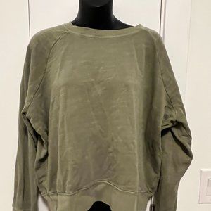 J. Crew Vintage Fleece Cropped Sweatshirt in XL